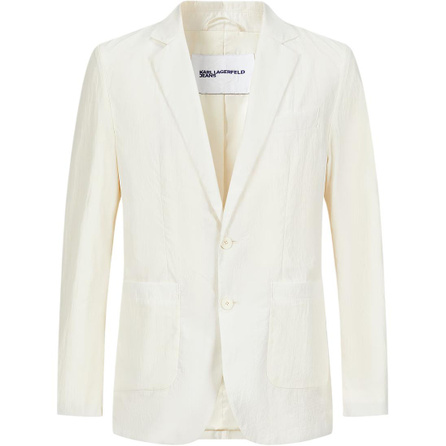 KARL LAGERFELD Office Business Outdoor Travel Solid Textured Long Sleeve Blazer Men's