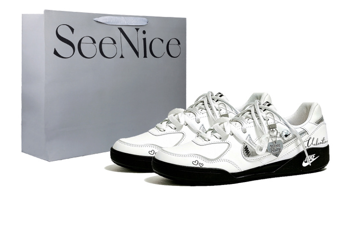Custom Sneakers Nike Terra Manta Silver Mist Floating Korean Style Classic Versatile Gift Bag Retro Simple Premium Couple Fashion Anti-Slip Wear-Resistant Balanced Low-Top Skate Shoes Unisex White