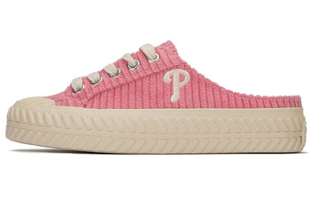 MLB Playball Mule Cushioned Wear-Resistant Lightweight Breathable Low-Top Skateboard Shoes Unisex Pink