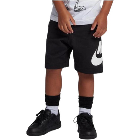 Nike Kids Logo Lace-Up Straight Leg Shorts Boys Black