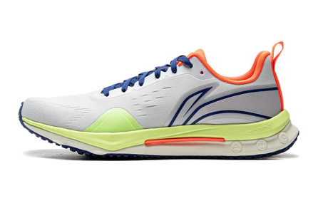 LINING YOUNG Body Measurement Shoes Low-Top Kids' Running Shoes White Orange Teenagers