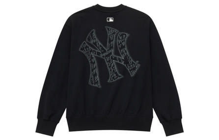 MLB New York Yankees Basic Series 25FW Fashion Trend Personality Casual Versatile Comfortable Hoodless Loose Solid Color Brand Logo Hem Drawstring Pullover Round Neck Sweatshirt Unisex