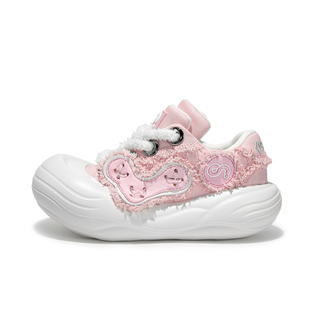 CN Cheese Head Shoes Anti-Slip Wear-Resistant Breathable Lightweight Height Increasing Low-Top Canvas Shoes Unisex Pink