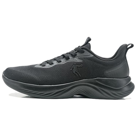 Qiaodan Fashion Minimalist Trendy Versatile Anti-Slip Wear-Resistant Shock Absorption Low-Top Casual Running Shoes Men's Black