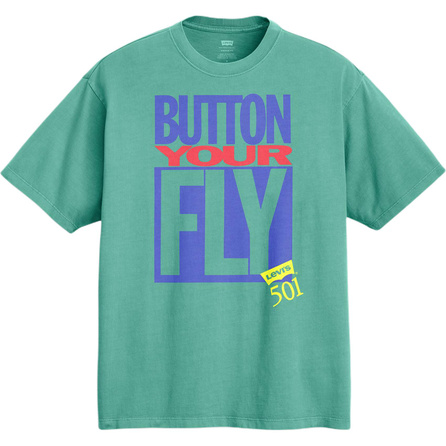 Levi's Simple Comfortable Versatile Retro Relaxed Short Sleeve T-Shirt Men's Green