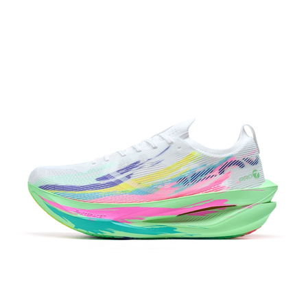 XTEP 160X 7.0PRO Dreamer Fabric Slip-Resistant Wear-Resistant Low-Top Full-Length Carbon Plate Marathon Training Racing Running Shoes Men's Classic White/Elf Green