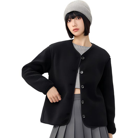 SNOW FLYING Warm Campus Lightweight Design Fashion Warm Casual Comfortable Classic Design Flexible Matching Commuting Essential Fleece Jacket Unisex