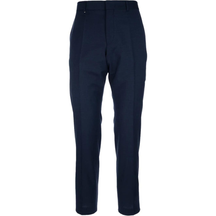 HUGO BOSS Solid Slim-Fit Suit Trousers Men's Midnight Blue