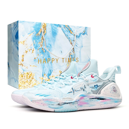 [Custom Sneakers] LiNing Flash 9 Heartbeat Electric Wave Special Gift Bag CNY Horse Year New Year Edition Spring/Summer Four-Season Versatile Performance Chinese Style Trendy Street Low-Top Basketball Shoes Unisex Blue/Pink