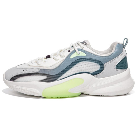 ERKE Casual Outdoor Sport Slip-Resistant Low-Top Training Running Shoes Unisex White Blue Green