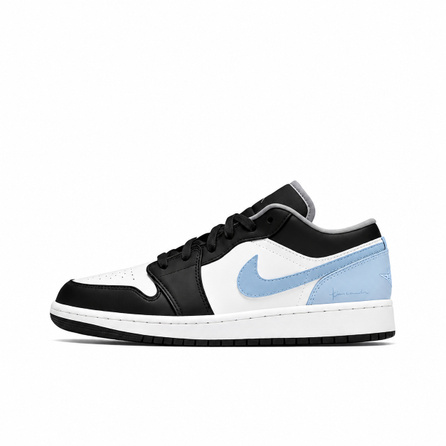 [Custom Sneakers] Jordan Air Jordan 1 Sky Blue Minimalist Trendy Design Premium Dopamine Couple Summer Breathable Wear-Resistant Korean INS Hand-Painted Niche Low-Top Vintage Basketball Shoes Unisex