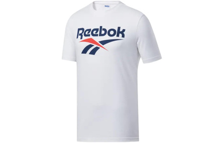 Reebok CL F VECTOR TEE Letter Logo Print Breathable Round Neck Short Sleeve T-Shirt Unisex White