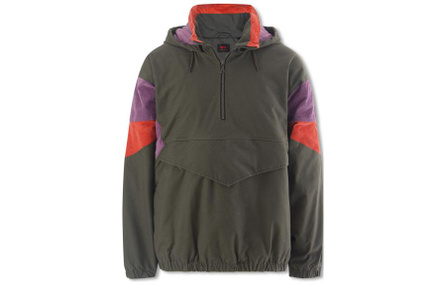 Levis FW22 Color-Block Detachable Hooded Long Sleeve Jacket Men's Green