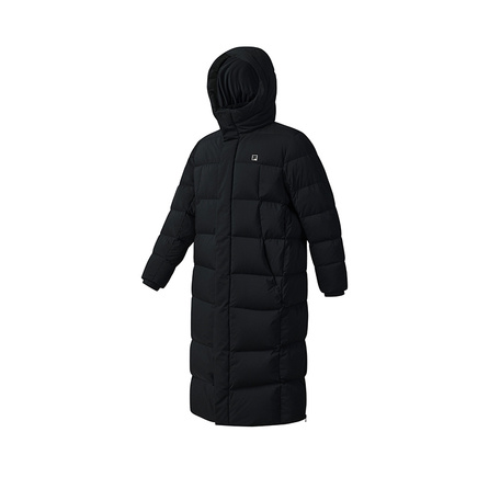 FILA Fitness Fashion Simple Casual Comfortable Versatile Warm Long Down Jacket Unisex