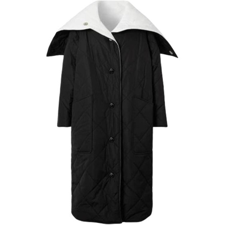 Burberry Solid Color Double-Faced Long Sleeve Overcoat Men's Black