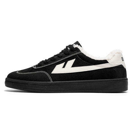 Warrior Casual Retro Versatile Trendy Fleece-Lined Wrapped Warm Wear-Resistant Low-Top Skate Shoes Men's