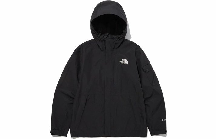 THE NORTH FACE Contrast Letter Print Zip Hooded Long Sleeve Jacket Men's Black