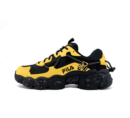 Custom SneakersFILA Fluid Rose Walk Retro Campus Style Trendy Cushioning Anti-Slip Wear-Resistant Low-Top Dad Shoes Unisex Yellow