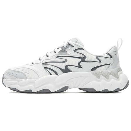 FILA FERN 3 Fern Shoes Fashion Simple Personality Trendy Vintage Sports Casual Classic Versatile Comfortable Thick Sole Wear-Resistant Breathable Lightweight Low-Top Dad Shoes Men's White/Blue