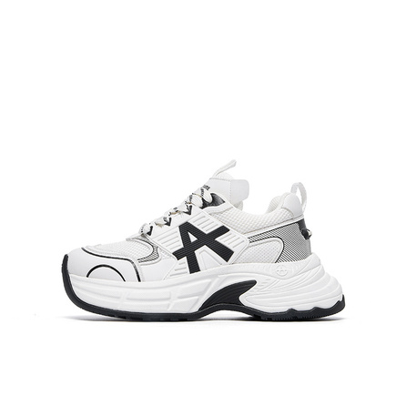 Acupuncture Platform Sneakers 6.5cm Height Fashion Trendy Patchwork Classic Versatile Color Block Slip-Resistant Wear-Resistant Breathable Lightweight Low-Top Dad Shoes Unisex