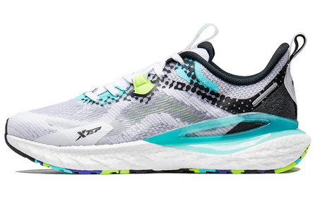 XTEP Power Nest 1.0 Cushioned Slip Resistant Breathable Low Top Running Shoes Men's White Black