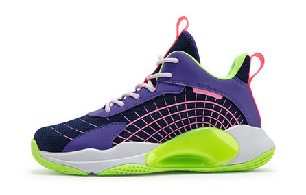 Xtep Breathable Low-Top Performance Basketball Shoes Blue Purple Youth