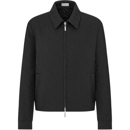 DIOR SS26 Spring Menswear Collection Solid Wide Spread Collar Double-Sided Zipper Lily of the Valley Jacquard Pattern Jacket Coat Men's