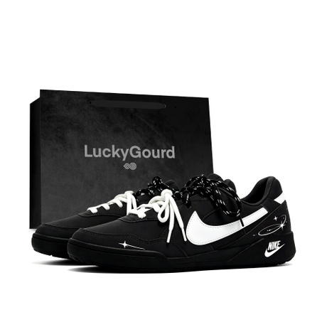 [Custom Sneakers] Nike Terra Manta Black White Prelude Vintage Couple Style Niche Gift Bag Design Sense Fashion Trendy Wear-Resistant Breathable Lightweight Low-Top Casual Shoes Unisex Black