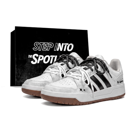 [Custom Sneakers] adidas ENTRAP Starry Sky Synthetic Leather Gift Bag High Street Boyfriend American Style Couple Tie-Dye Hand-Painted Wear-Resistant Non-Slip Low-Top Skate Shoes Unisex Premium Grey