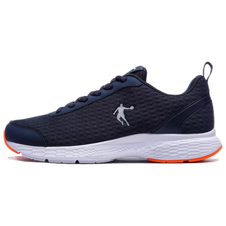 QIAODAN Cushioned Wear-Resistant Coverage Low-Top Running Shoes Men's Black Blue
