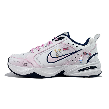 Nike Air Monarch 4 'Sweet Puppy' Cute Pet Fashion Trendy Classic Versatile Casual Comfortable Slip-Resistant Wear-Resistant Height-Increasing Low-Top Dad Shoes Unisex White