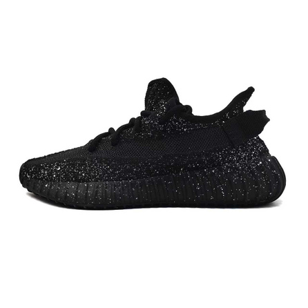 Custom Sneakersadidas Originals Yeezy Boost 350 V2 Starry Sky Fabric Jinling Trendy Cool Cosmic Low-Top Lifestyle Shoes Unisex Black Silver