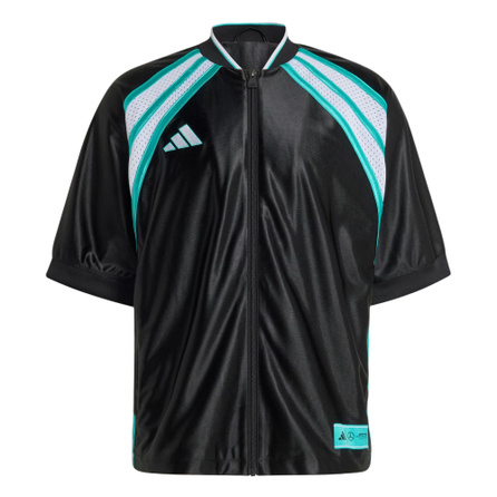 adidas MERCEDES - AMG FW25 Motorsport Petronas Formula One Team Las Vegas Knit Loose Zip Short-Sleeve Baseball Jacket Men's
