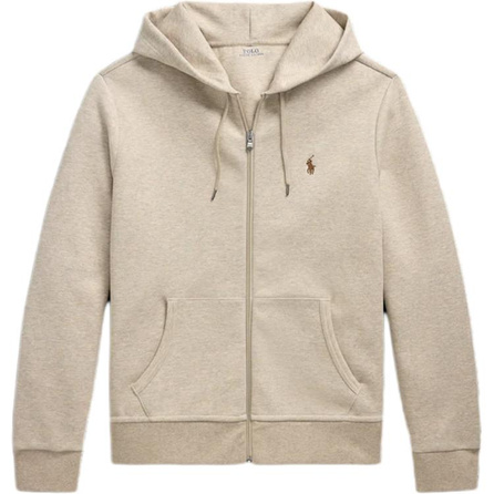 Ralph Lauren Logo Long Sleeve Hooded Zip Jacket Men's Beige