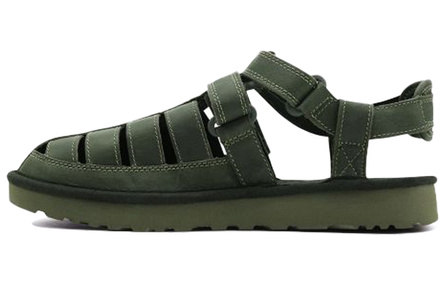 UGG Dune Fisherman Cowhide Green Sandals
