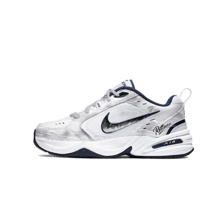 [Custom Sneakers] Nike Air Monarch 4 'Old Order Reconstructed' Ink Wash Distressed Retro Low-Top Dad Shoes Unisex Gray
