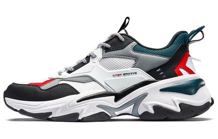 XTEP Shanhai Collection Cushioning Anti-Slip And Wear-Resistant Low-Top Sports Casual Shoes White Black