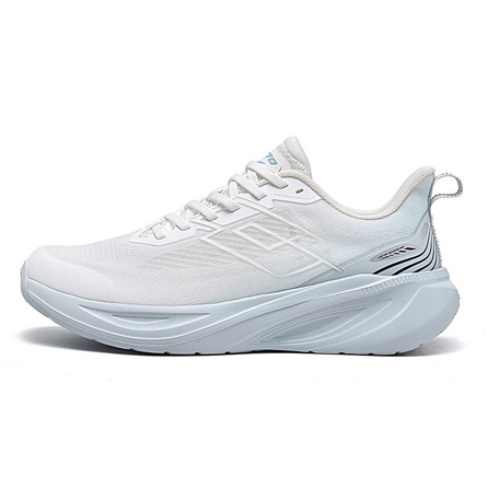 LOTTO Summer Mesh Lightweight Comfort Cushioning Rebound Wear-Resistant Breathable Low-Top Casual Running Shoes Men's White Mist Blue