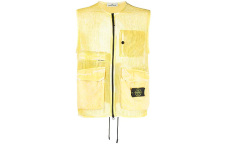 STONE ISLAND Vests Men Yellow
