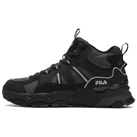FILA Trek 1S Anti-Slip Wear-Resistant Mid-Top Chunky Sneakers Men's Black