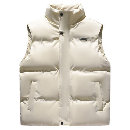 Jeep Outdoor Luxury Series Design Sense Creative Brand Logo Windproof Waterproof Sleeveless Vest Padded Warm Daily Commute Hiking Trekking Urban Techwear Stand Collar Down Vest Unisex
