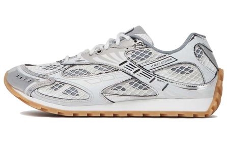 Bottega Veneta Orbit Silver White