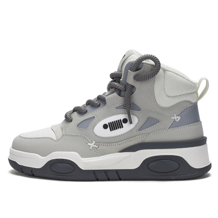 JEEP SPIRIT Winter Student Thin Fleece Thickened Air Force 1 Sport Casual Versatile Trendy Outdoor Cold-Resistant Design Niche High Aesthetic Thick-Sole High-Top Combat Boots Wrap Waterproof Shock-Absorbent Wear-Resistant Height-Increasing Warm Sneakers
