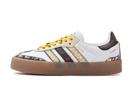 Custom Sneakers adidas Originals SAMBAE Mist Brown Light Spots Contrast Color Retro Simple Versatile Fashion Comfortable German Training Shoes Unisex Yellow Brown