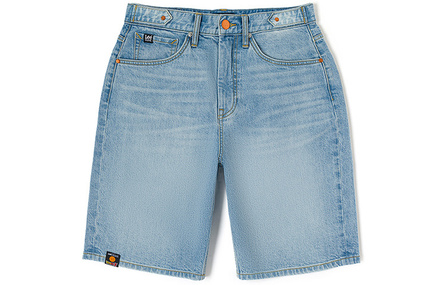 Lee Xline x Dragon Ball Z SS23 Washed Straight Loose Print Denim Shorts Men's Light Blue