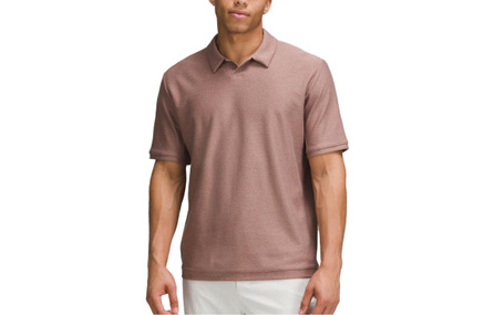 lululemon Relaxed Fit Solid Color Polo Collar Casual Short Sleeve Shirt Men's