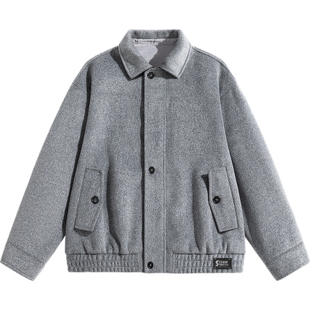 SESAME STREET American Retro Minimalist Turn-Down Collar Commute Loose Casual Versatile Jacket Coat Men's