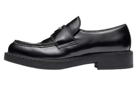 PRADA 35mm Loafer Black Brushed Leather