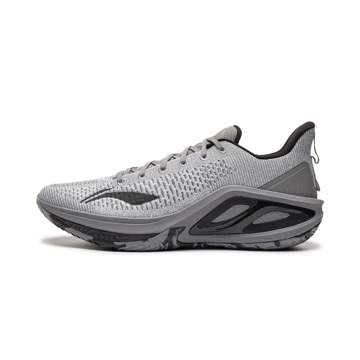 Li-Ning Hurricane 2 ELITE Destroyer Boom Lightweight Elastic Technology Reflective Lightweight High Rebound Durable Stable Support Shock Absorption Anti-Slip Wear-Resistant Low-Top Basketball Shoes Men's Static Gray Meteorite Gray