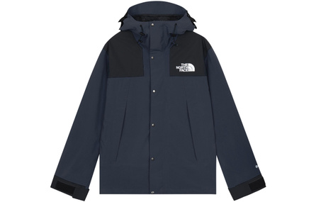 THE NORTH FACE 1990 Series Gore-tex Mountain Jacket Waterproof Color-Block Single-Breasted Hooded Jacket Waterproof Windproof Coat Unisex Navy Blue